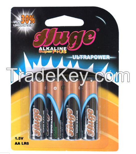 1.5V AA Am-3 Lr6 4PCS Blister Pack Alkaline Battery