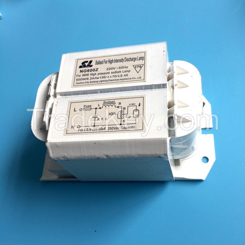 220v 50hz magnetic ballast 600w hps ballast