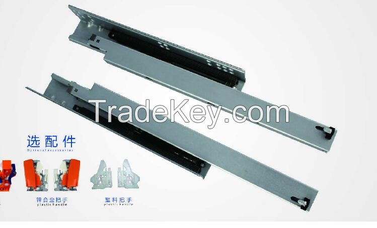 Soft-closing Concealed Full Extension Drawer Slide(With PVC Damping&atilde;Handle)