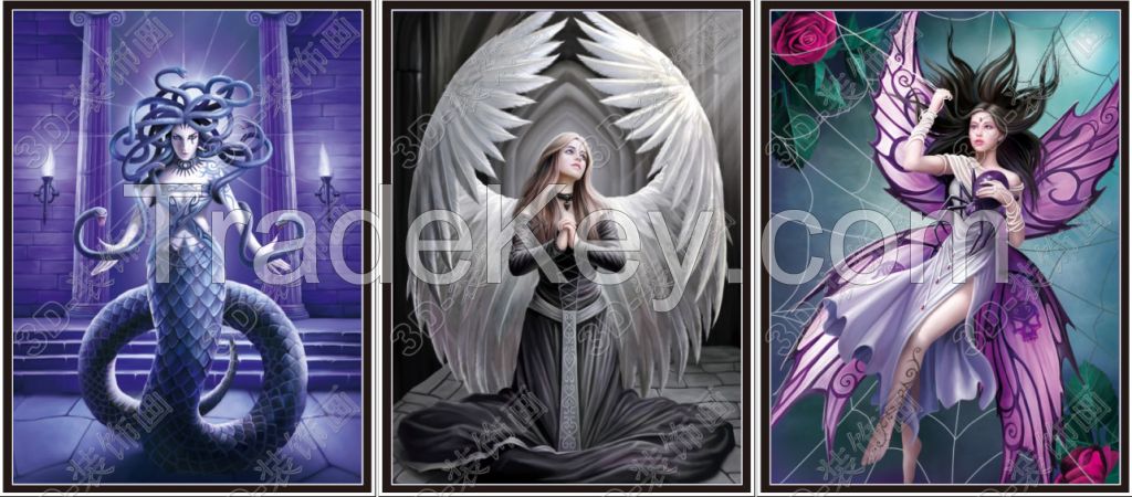 Angel and Rose Wall Art 3D Poster