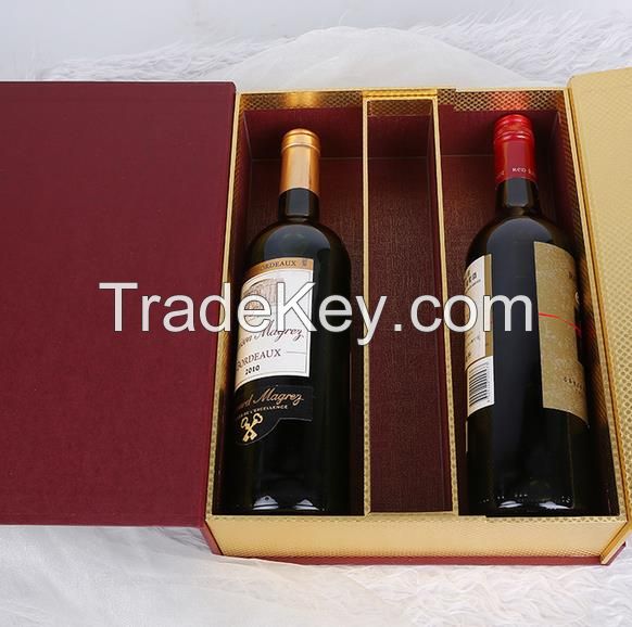 custom high quality paper wine box