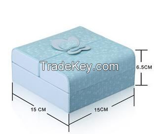 custom high quality leather jewelry box