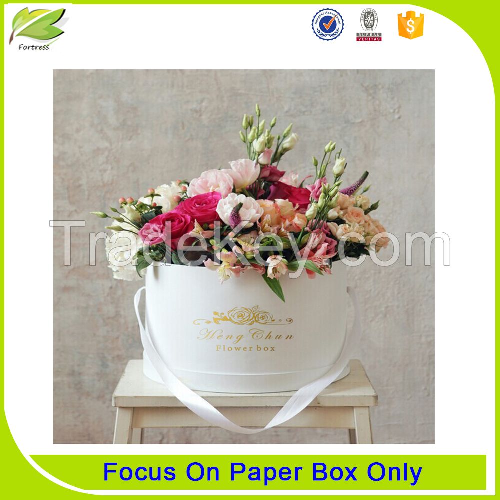 Round luxury cardboard flower box