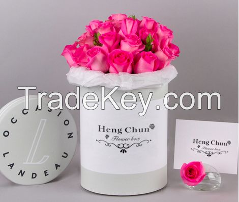 Round luxury cardboard flower box