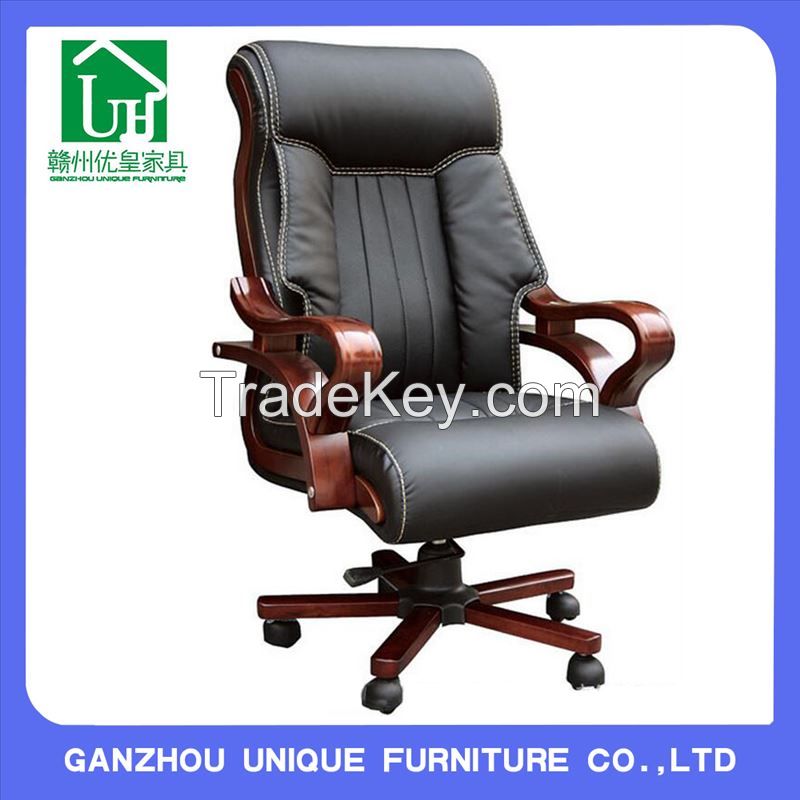 Modern leather armrest adjustable office chair