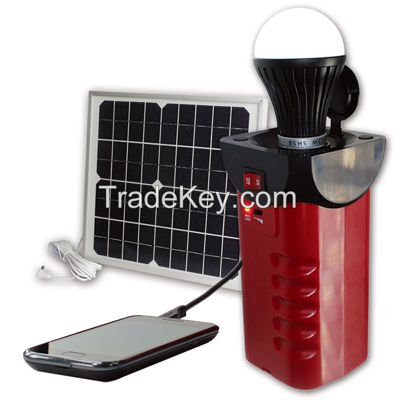 Portable Outdoor Solar Lantern with LED Lamp by solar energy camping fishing emergency security light solar panel