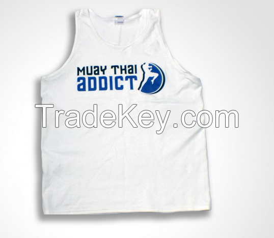 Muay Thai Addict White Tank Top