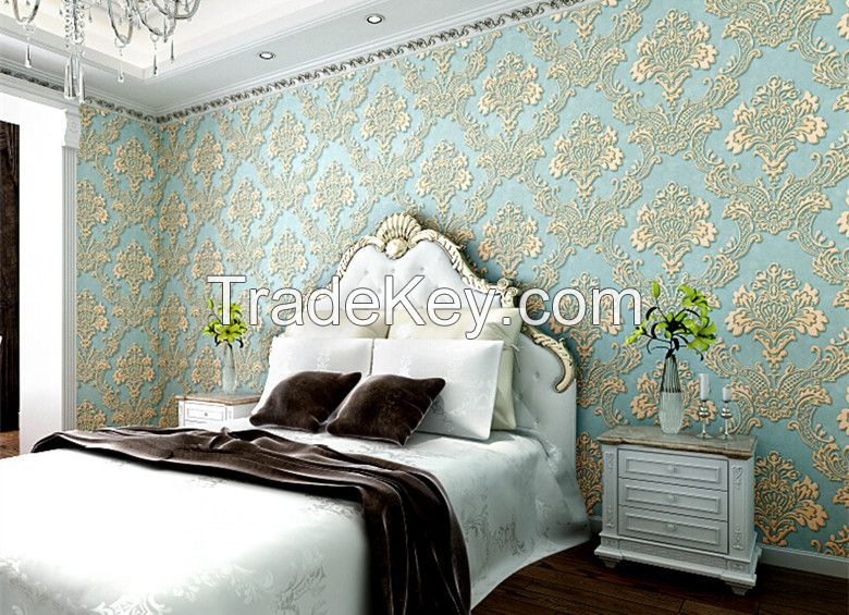 3D relief wallpaper for chinese style wallpaper &amp; non-woven wallpaper with cheap price and high quality