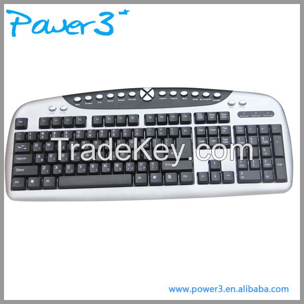 2016 Latest Multimedia Desktop Keyboard with colored keys