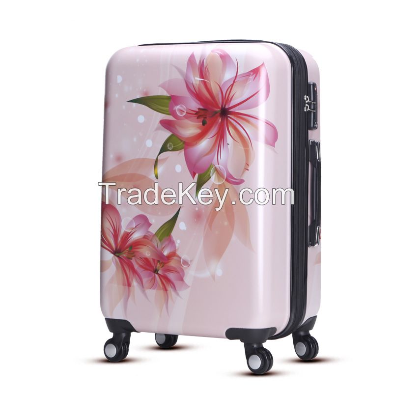 Fashion ABS PC hardshell travel luggage set 55017