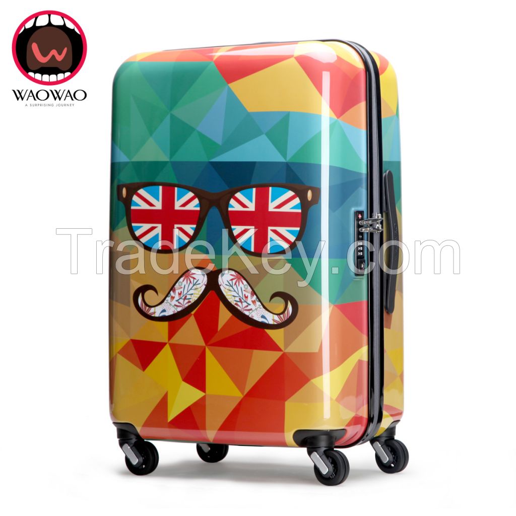 Fashion ABS PC hardshell travel luggage WAO53