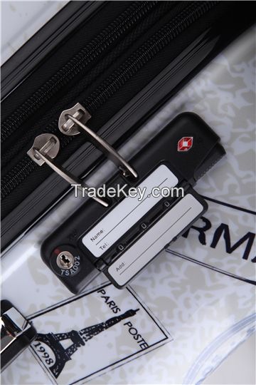 Fashion cool music 20 24 28 inch abs pc trolley suitcase from China