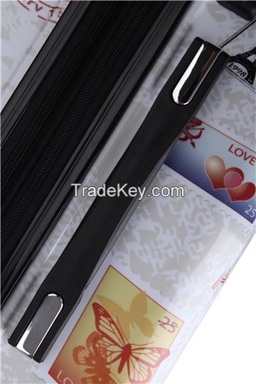 100% new imported abs pc travel luggage set with spinner wheel