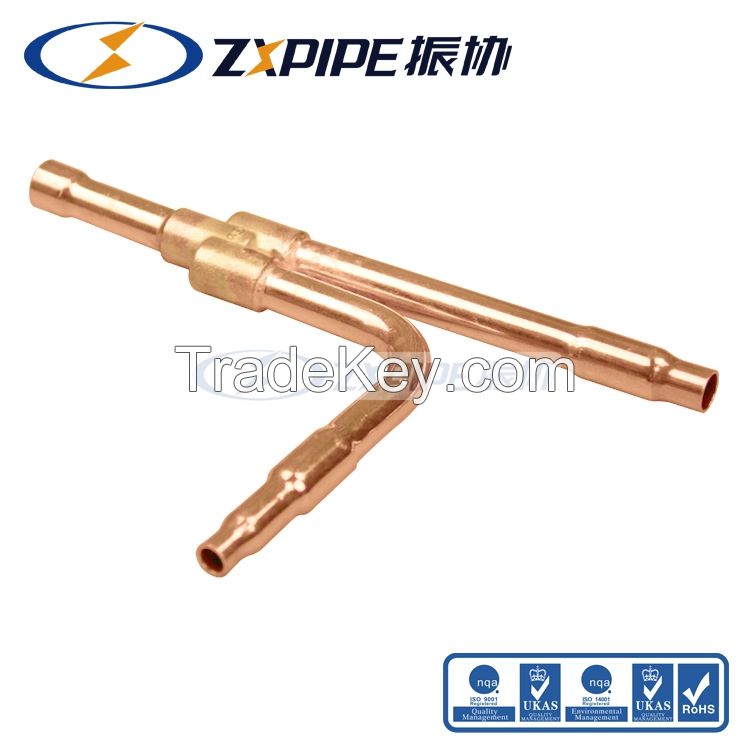 copper branch pipe copper disperse pipe copper Hair branch  pipe