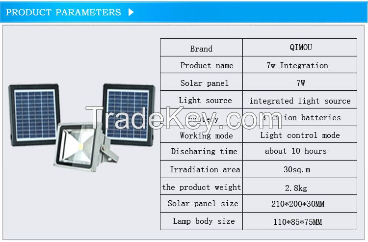 Solar lights Newest Solar camping ligts integration light body in 5W  10W 7W solar  panel Outdoor LED Floodlights Solar street light