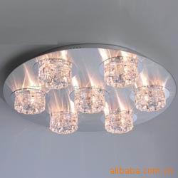 Seven Crystal Glass Ceiling Lights