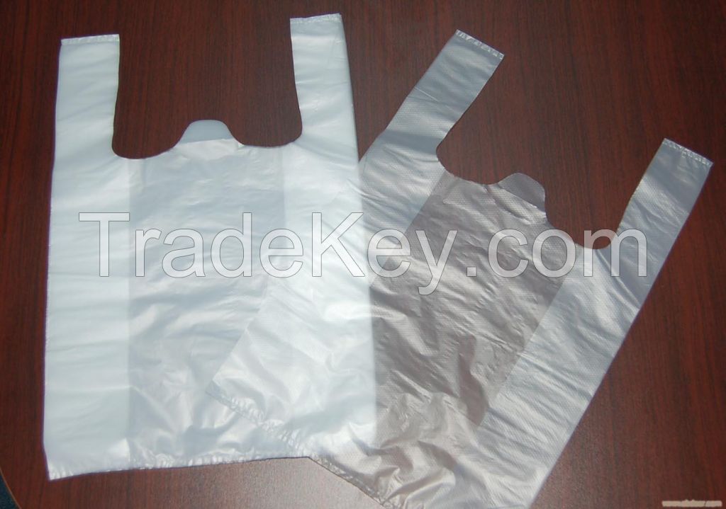 plastic HDPE vest shopping bag