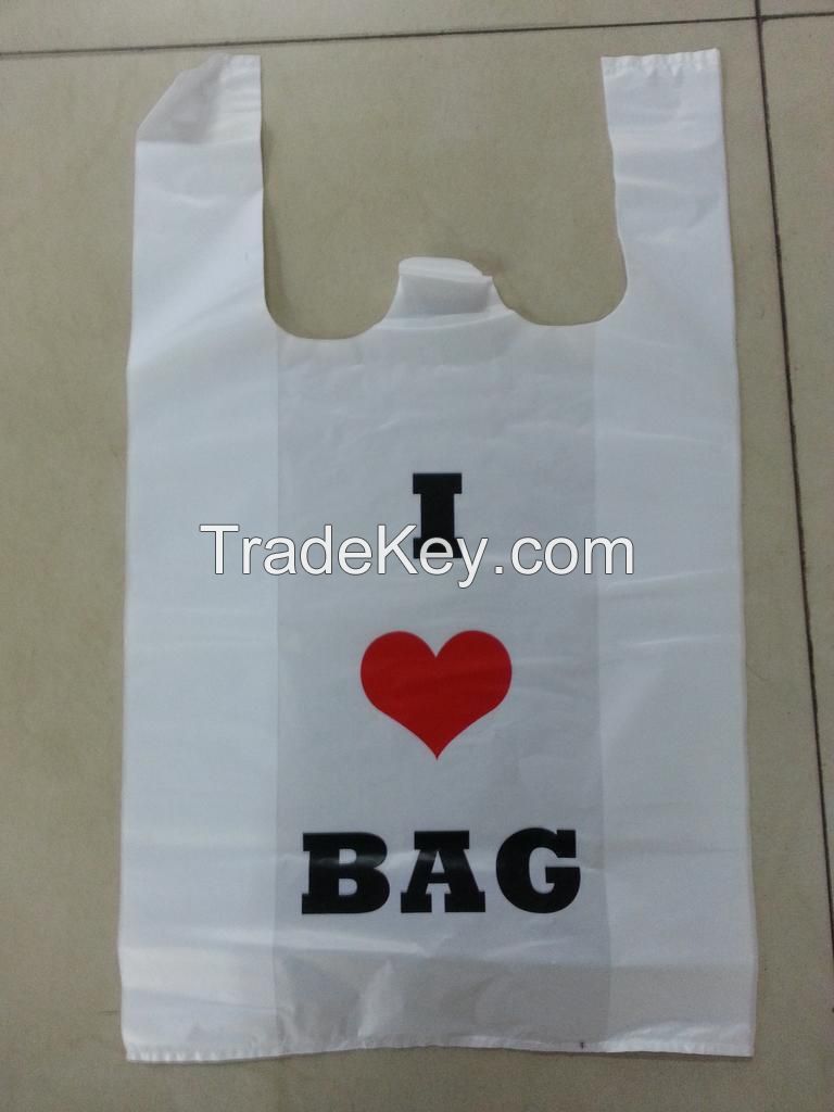 plastic HDPE vest shopping bag