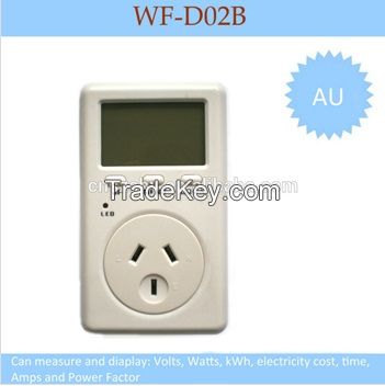 AU version digital ammeter for testing lamp's kWh, Watt, power factor