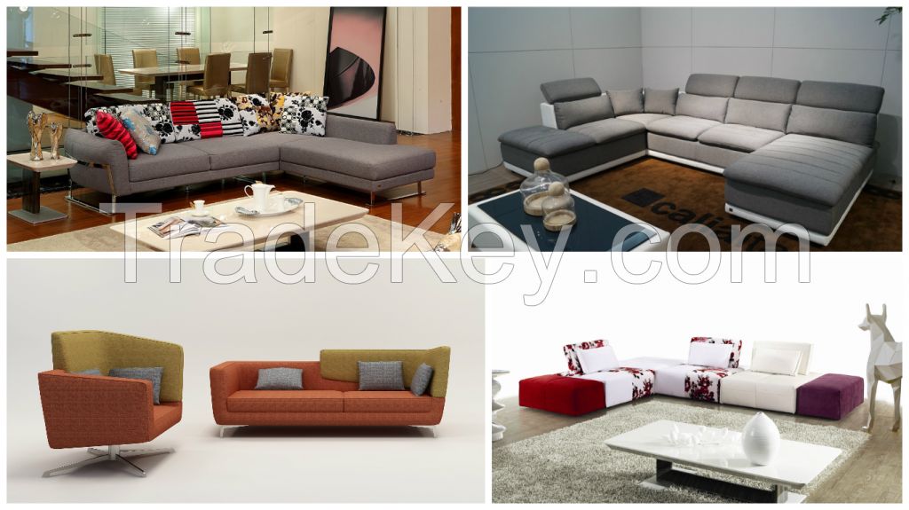 Modern design fabric sofas