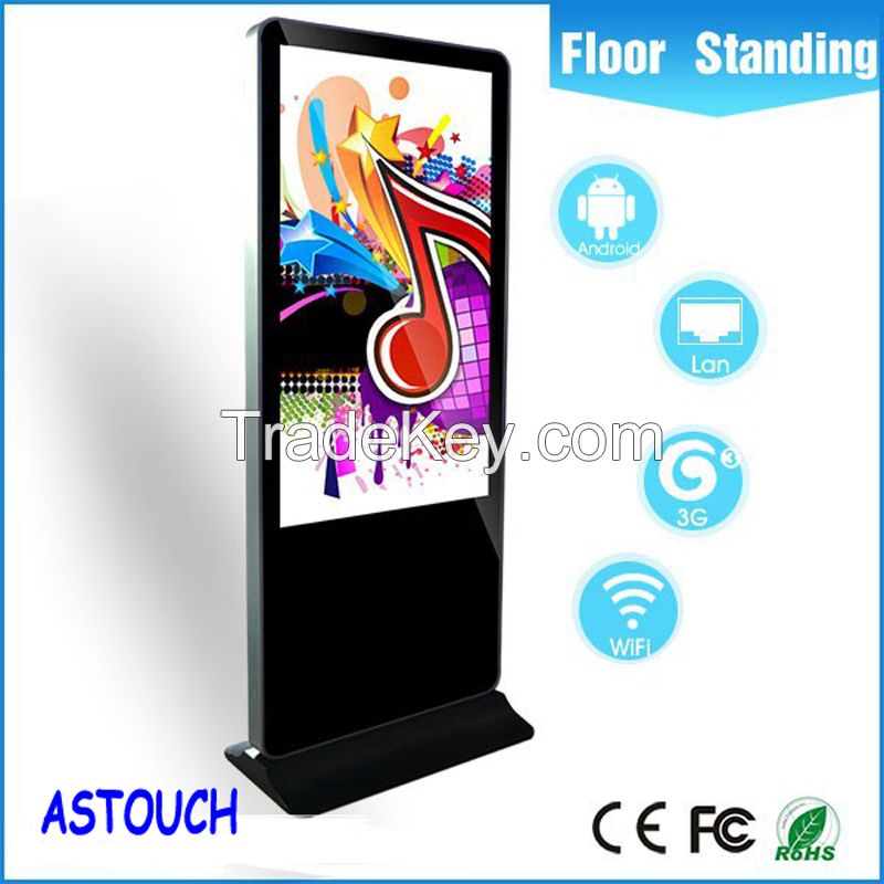 42&amp;quot;kiosk digital signage screen , floor stand advertising display with totem price