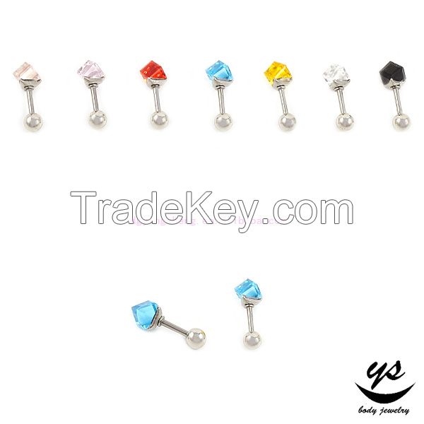 316L stainless steel body piercing earring