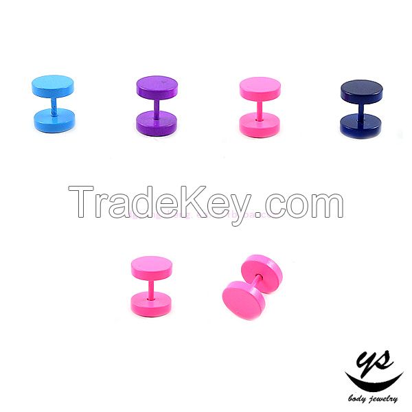 316L stainless steel fake ear plugs body piercing