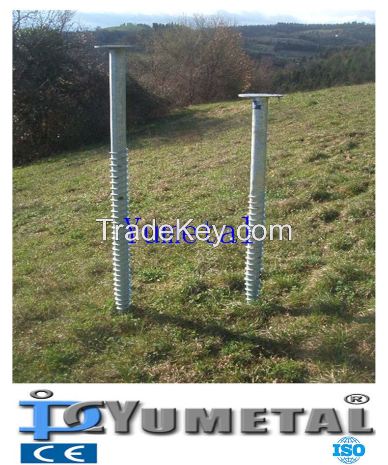 No Dig Heavy Duty Earth Screw Anchor For Construction Foundation