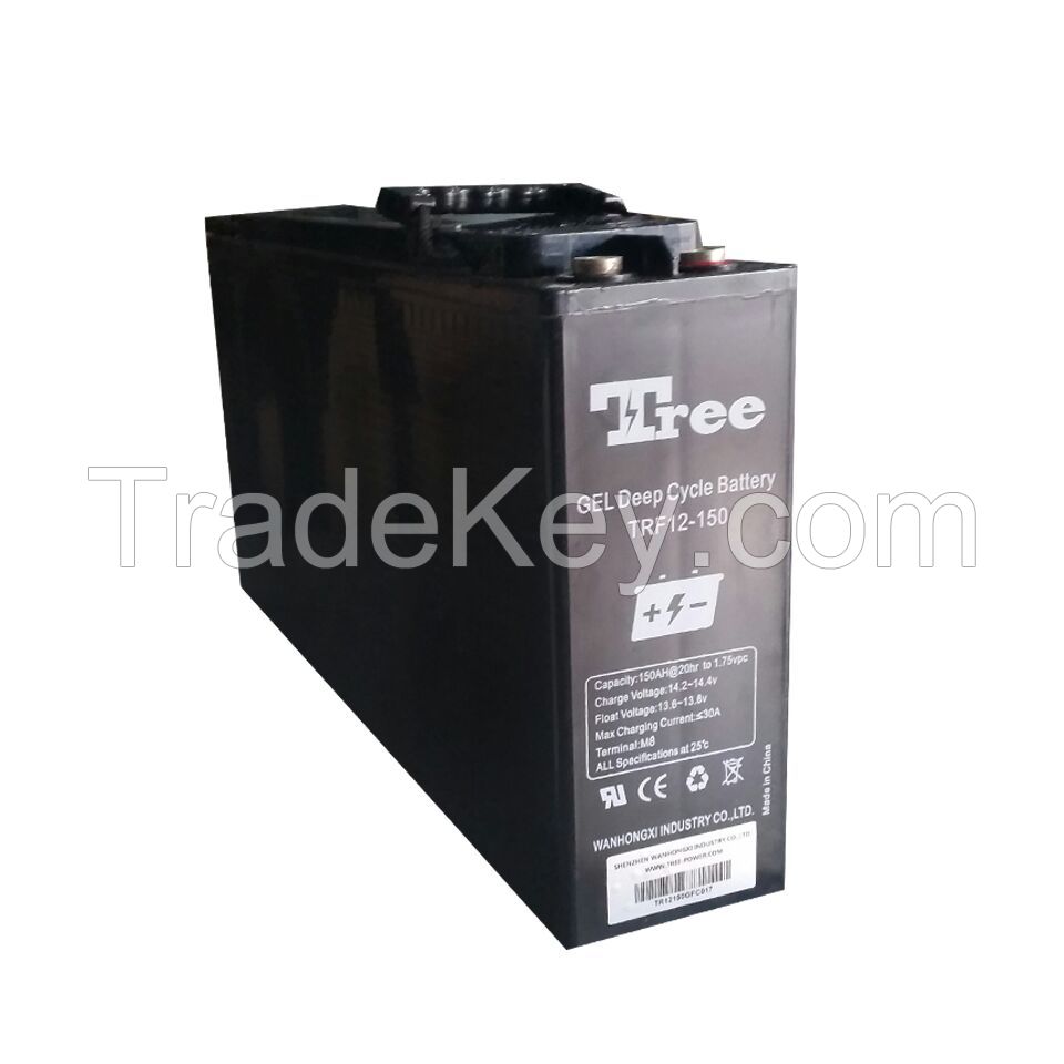 Solar/UPS/Telecom usage storage battery front terminal Battery 12v 100ah 150ah 200ah