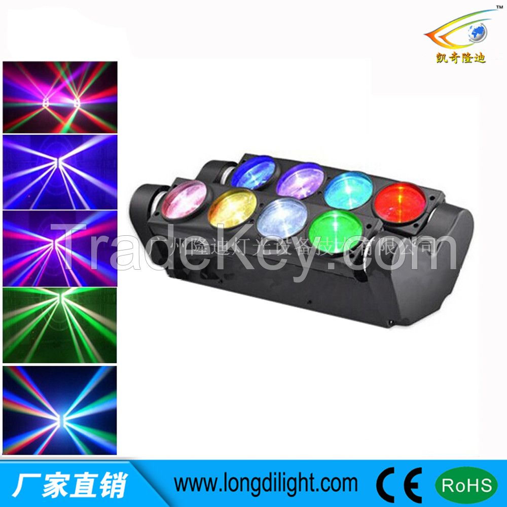 8* 10w led spider beam moving head lights