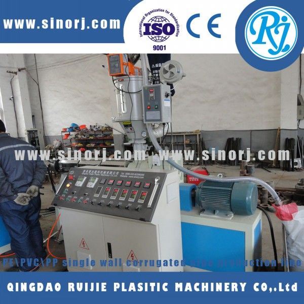 PE/PP/PVC Single Wall Corrugated Pipe Extrusion Line