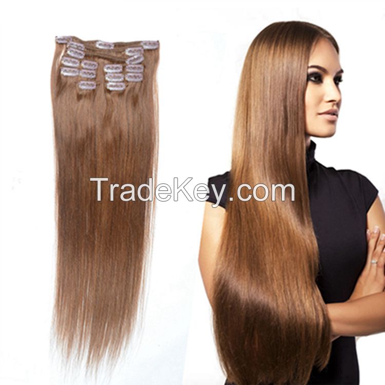 2016 New Arrivel Most Popular Hair Products Can Be Customized Cheap 100% Human Hair Clip In Hair Extension