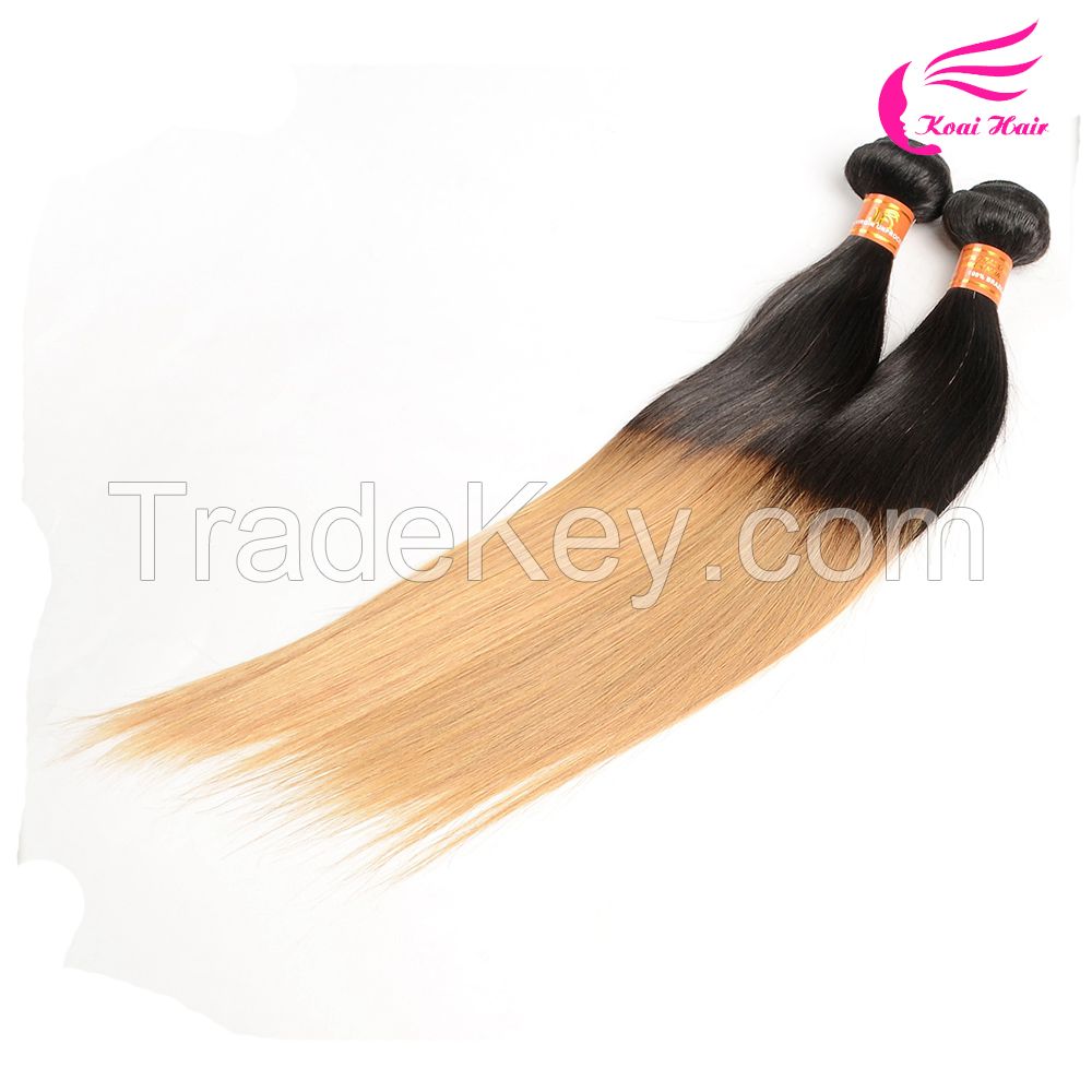 OEM Accepted 7a 100 Human Hair Remy Human Hair Weaving, 100% human ombre hair braiding hair