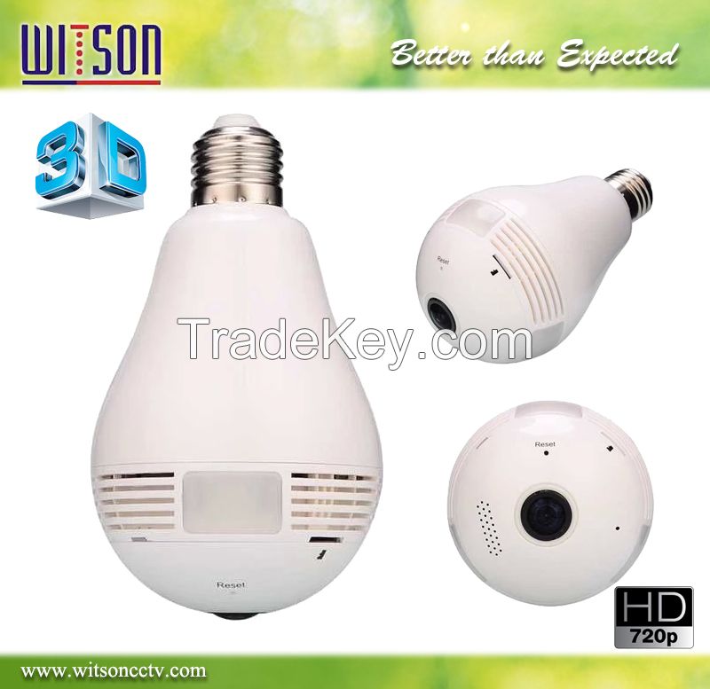 CCTV HD Wireless Panoramic WIFI IP Fisheye Smart Bulb Camera