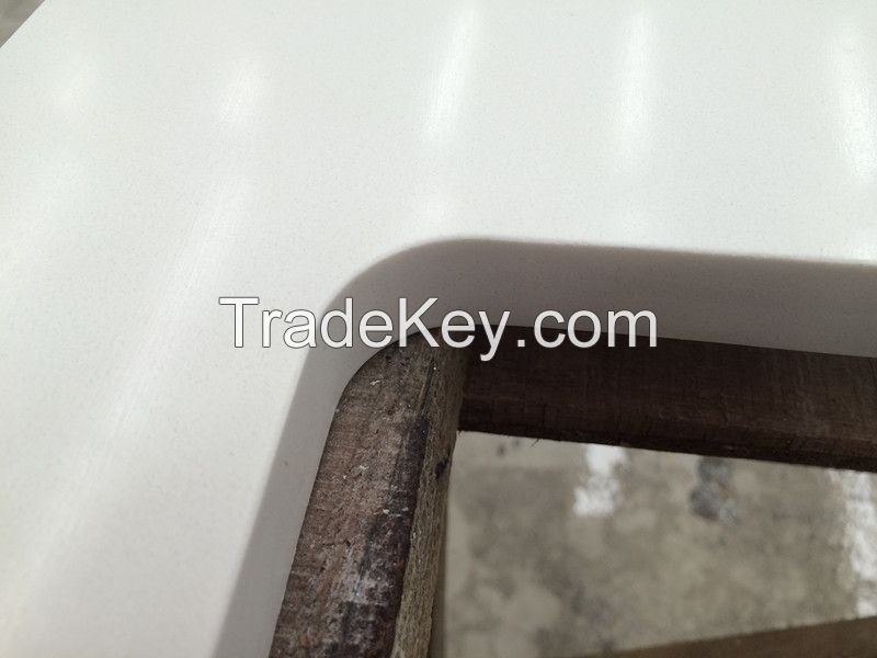 K010 white quartz vanity for Marriott