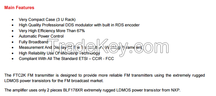2KW Digital FM Transmitter 