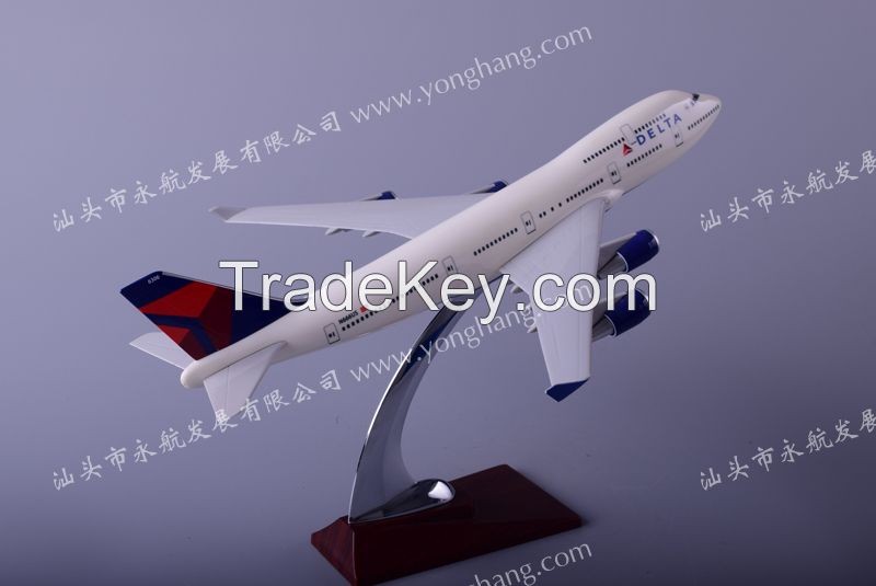 B747-400 resin plane model Delta Airlines