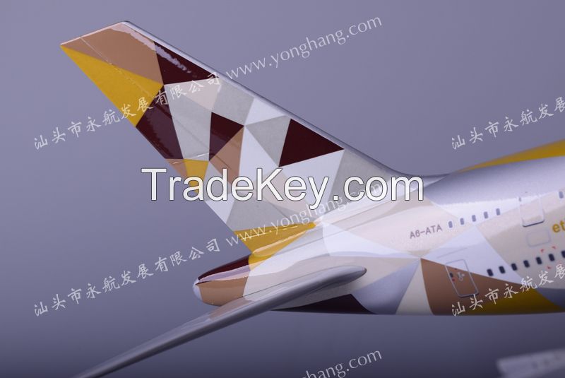 A380 resin plane model Etihad