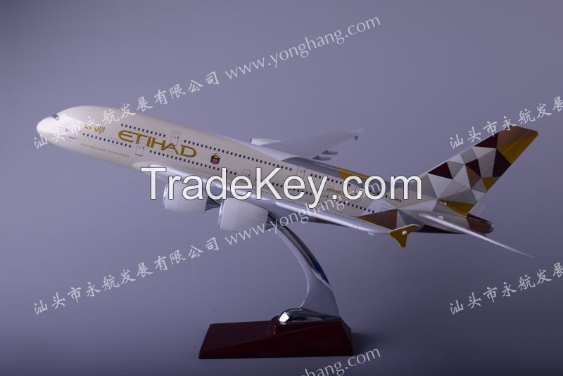 A380 resin plane model Etihad