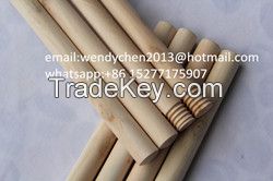 natural wooden broom handle stick