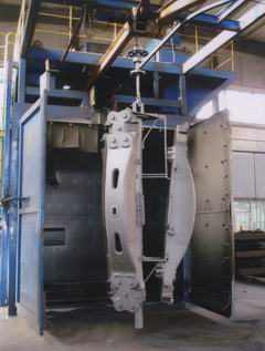 Hook type shot blasting machine