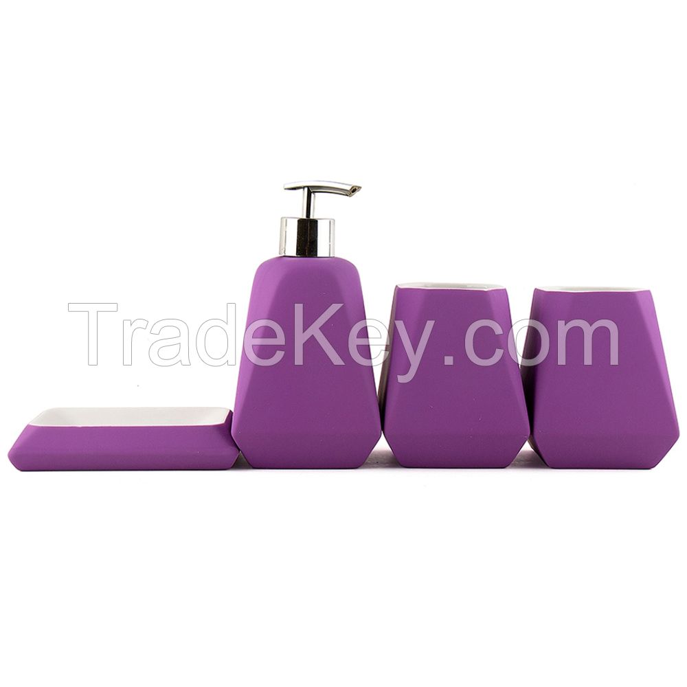 Rubber Painted  Bathroom Set