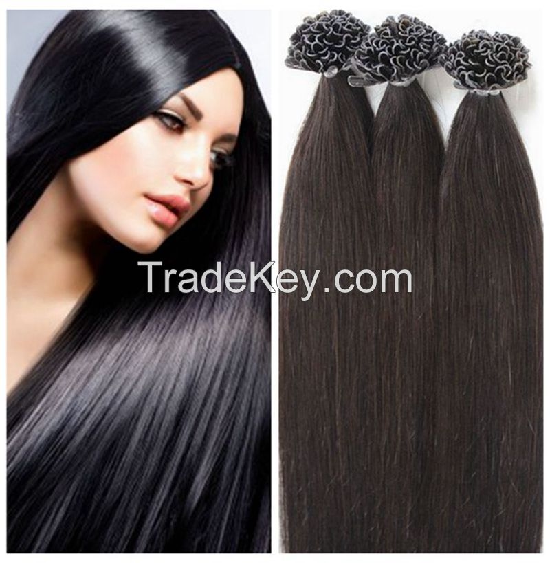 Forever Fast shipping hair extensions nail tip hair  18in 0.8g/s colors in stock