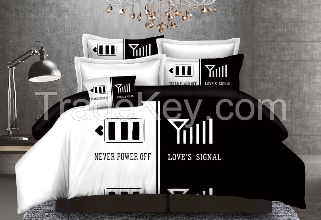 Personalized microfiber  bedding  set with printing ,100% polyeseter ,90gsm