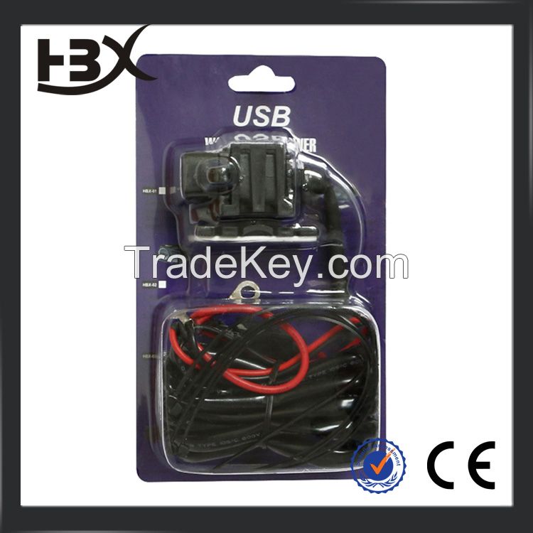 12V Waterproof Motorcycle Handlebar MP3 MP4 Cellphone USB Charger Power Adapter