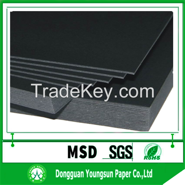 250gsm 300gsm 350gsm black paper board sheet 