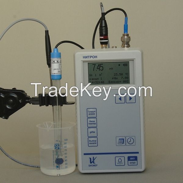 Nitron-pH pH-meter thermometer