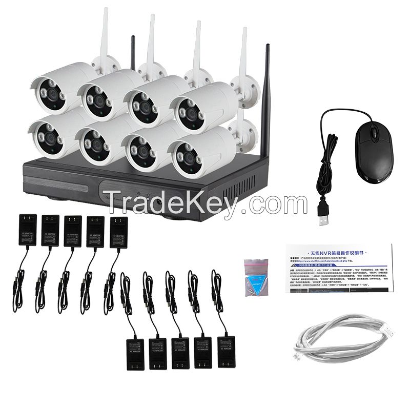 LS Vision 8CH 2.4G Wireless Wifi NVR Kit CCTV 960P IR Wifi IP Camera System (LS-WK8108)