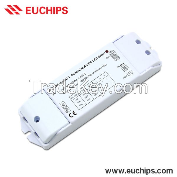 25W 350/500/700mA 1 channel 1-10v constant current dimmable led driver EUP25A-1WMC-1