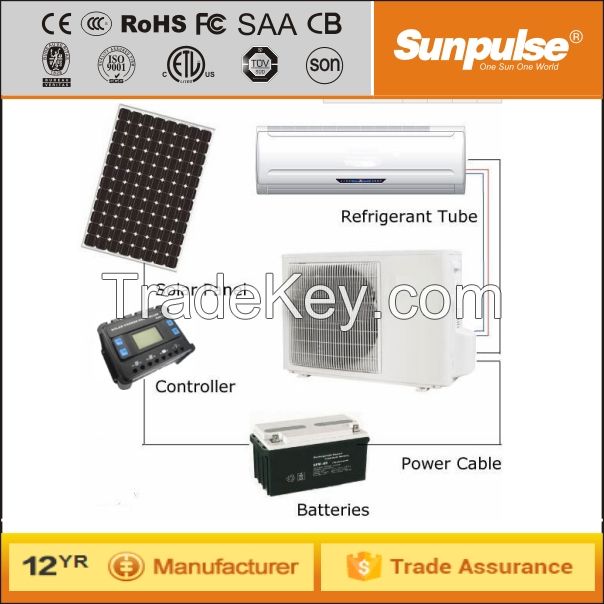 2015 hot saled 48VDC 18000BTU 100% solar air conditioner (CE,RoHS,CB,SASO Certified)